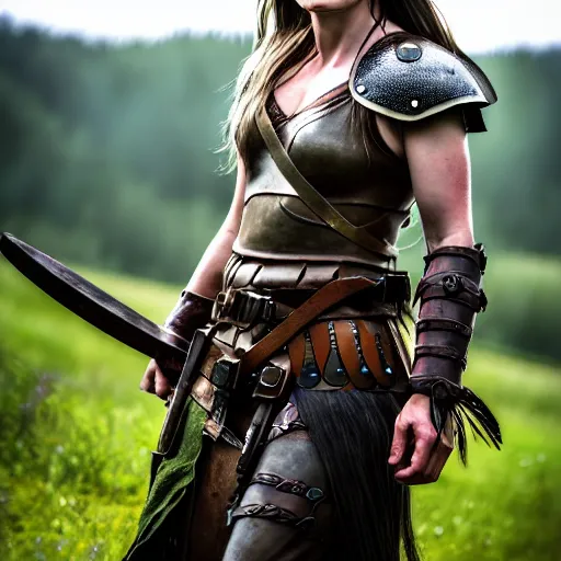 Image similar to photo of a real-life shield maiden