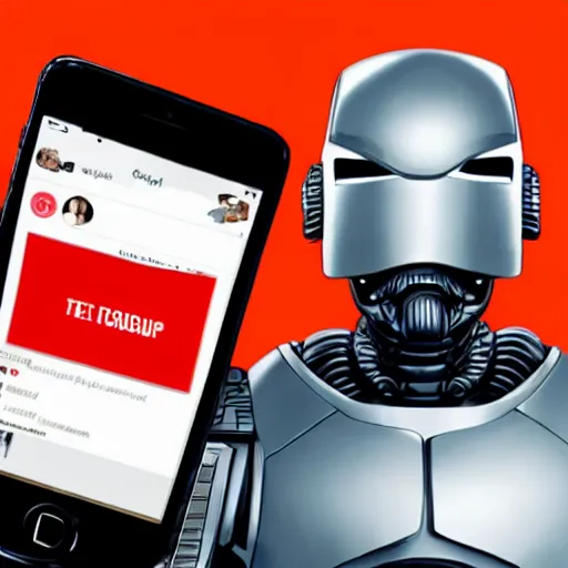 Image similar to instagram fact checker, robocop