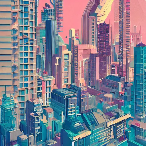 Prompt: urban city by james gilleard