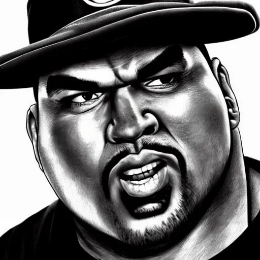 Image similar to ultra realistic portrait painting of big pun, art by akira toriyama, 4 k, dragon ball artstyle, cel shaded, highly detailed, epic lighting