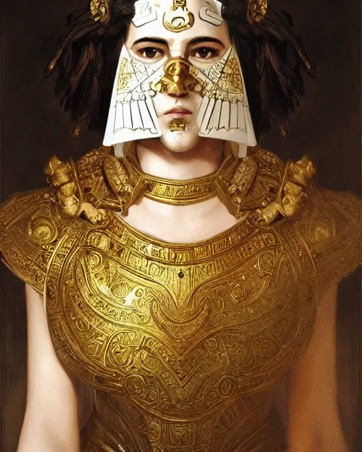 Prompt: portrait of an ancient greek character in intricate ornate armor with a smooth white mask, by ilya kuvshinov, by thomas lawrence, by bayard wu, trending on artstation, masterpiece