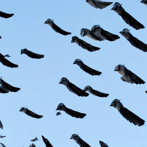 Prompt: overdetailed picture of a flock of flying male genitalia