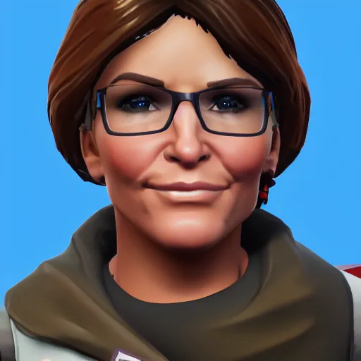 Prompt: a detailed portrait of sarah palin in fortnite, unreal engine 5 rendered, incredibly highly detailed and realistic, 8 k, sharp focus, studio quality