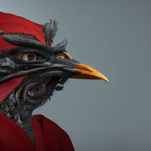 Prompt: a still of a tengu, realistic, photorealistic, detailed, cgi,