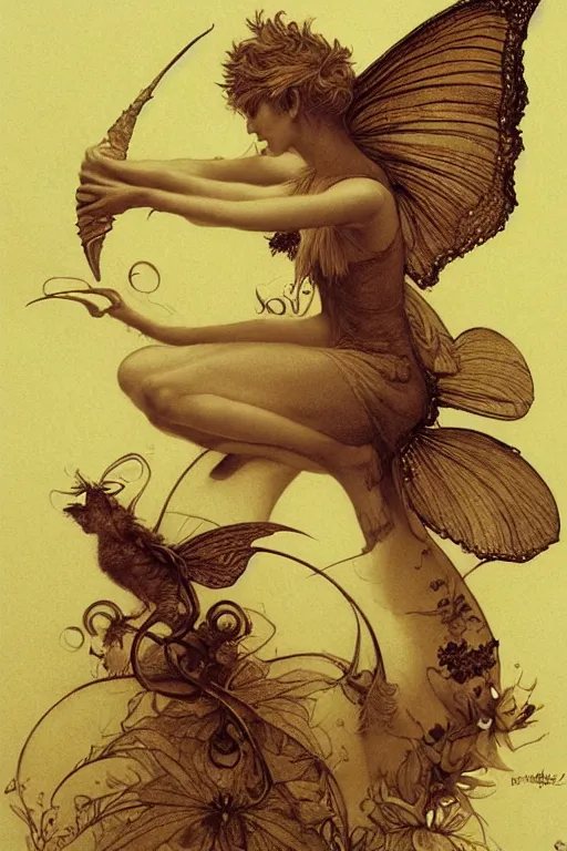 Prompt: a faerie, golden ratio, detailed, by jean - baptiste monge and maxfield parrish and artgerm