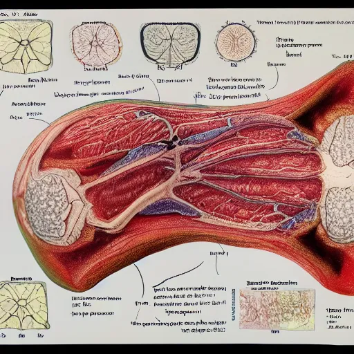 Image similar to auroralumina attenboroughii, detailled anatomic drawing,