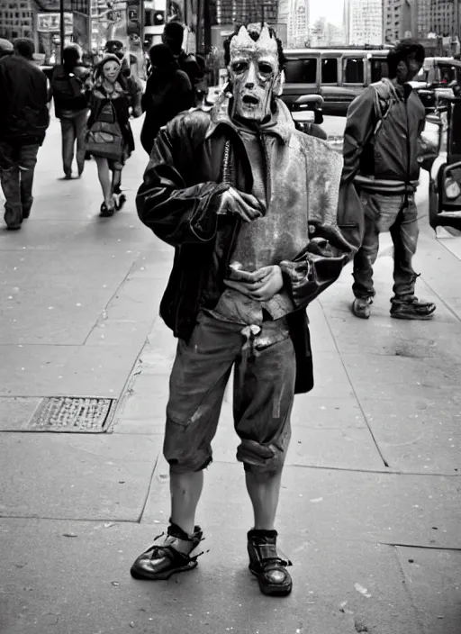 Image similar to Candid street portrait of Frankenstein , Humans of New York, 2011