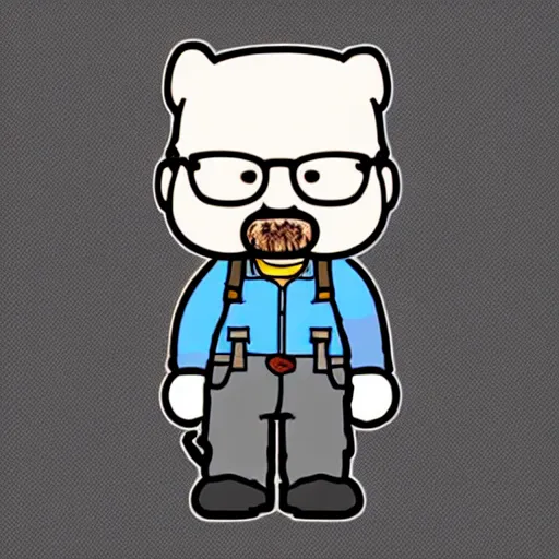 Image similar to Walter white in the style of hello kitty