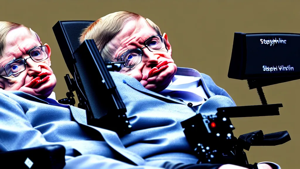 Image similar to stephen hawking in a marathon, professional photography, realistic, detailed, photorealistic