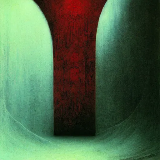 Image similar to dream of the red chamber by Beksinski