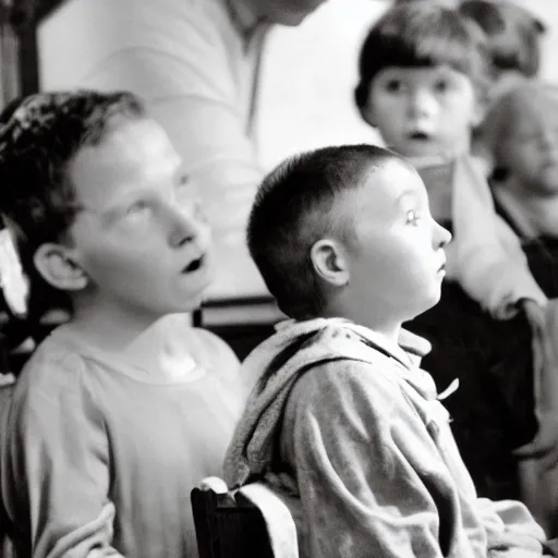 Image similar to child in church nativity play, single subject, clear face, norman rockwell