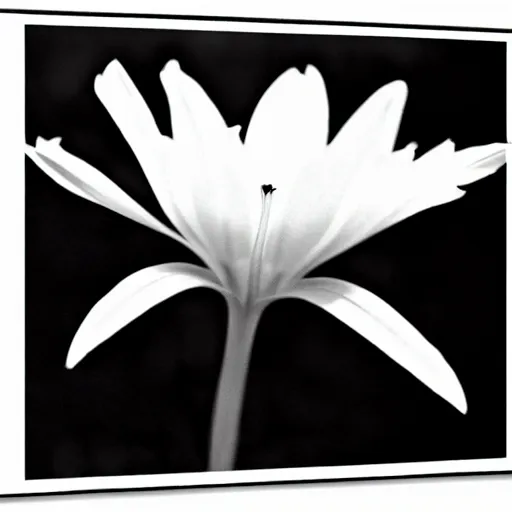 Image similar to A silhouette of a lily flower