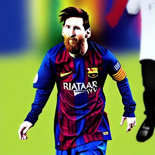 Image similar to lionel messi as a muslim, wearing muslim clothing