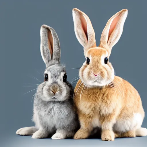 Image similar to image of a bunny with multiple heads, studio photo, 8k resolution