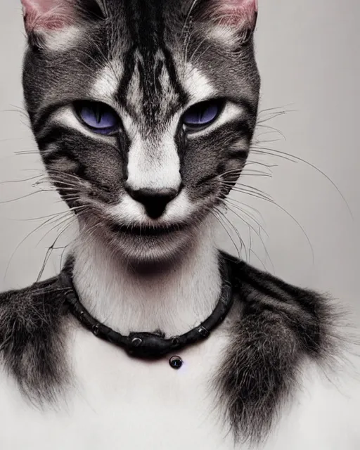 Prompt: Mauricio Macri Cat's movie, Makeup and prosthetics designed by Rick Baker, Hyperreal, Head Shots Photographed in the Style of Annie Leibovitz, Studio Lighting