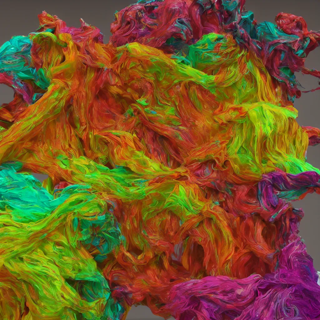 Image similar to painful pleasures by lynda benglis, octane render, colorful, 4 k, 8 k