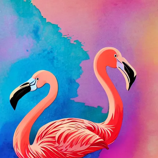 Image similar to colorful flamingo on a shirt