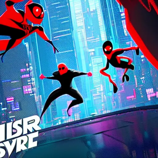 Image similar to into the spider verse