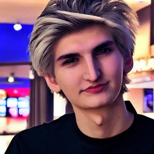 Image similar to really handsome gigachad xqc gigachad gambling : : realistic : : 1 dslr : : 1 - - quality 2