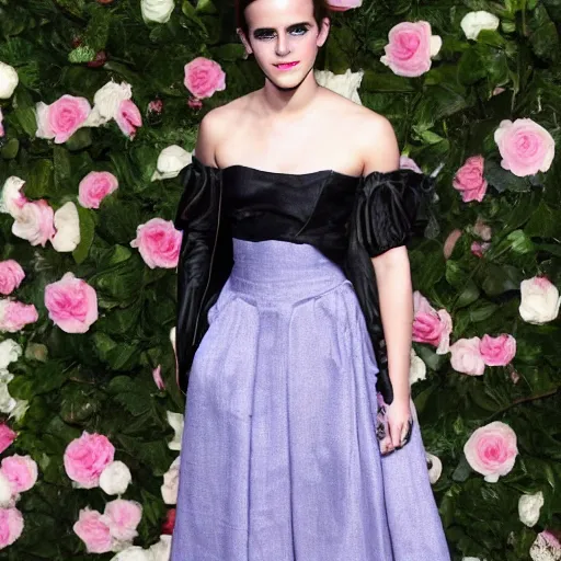 Image similar to full body photo of Emma Watson as a vampire warrior