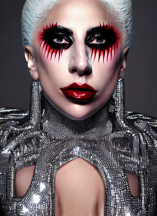 Image similar to lady gaga by nick knight, born this way, born this way album, red weapon 8 k s 3 5, cooke anamorphic / i lenses, highly detailed, cinematic lighting