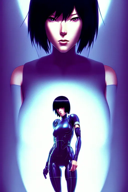 Image similar to a film still portrait of a motoko kusanagi ghost in the shell, finely detailed features : : as motoko kusanagi by pixar : : by ilya kuvshinov, rossdraws, artgerm, maxim cover, octane render, cgi, volumetric lighting, anti aliasing, raytracing : :