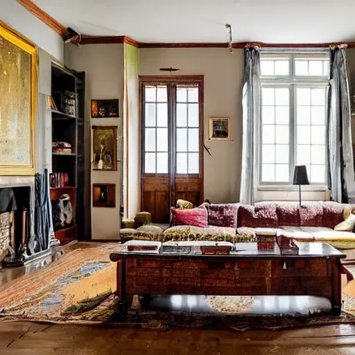 Image similar to a seductive bachelor pad from the 1790s