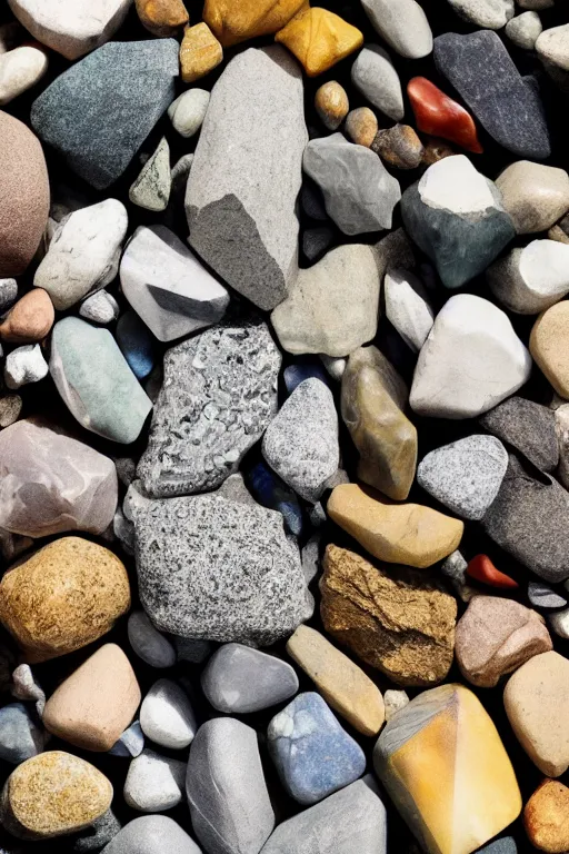 Prompt: stones from all the chemical elements in the world