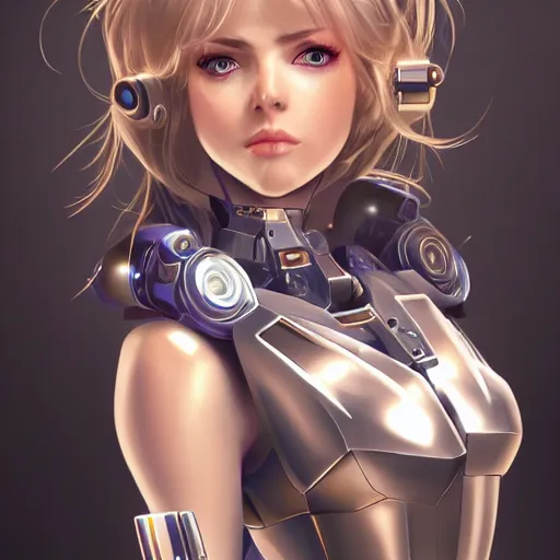 Image similar to heroine, beautiful, female mecha, ultra detailed, digital art, 8 k, hd, character, realistic, portrait, 3 d, hyperrealistic