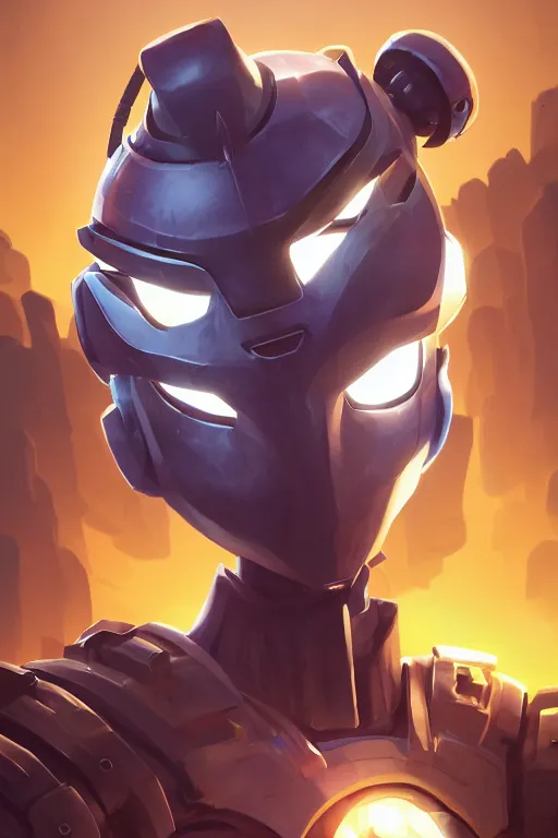 Image similar to epic mask helmet robot ninja portrait stylized as fornite style game design fanart by concept artist gervasio canda, behance hd by jesper ejsing, by rhads, makoto shinkai and lois van baarle, ilya kuvshinov, rossdraws global illumination radiating a glowing aura global illumination ray tracing hdr render in unreal engine 5