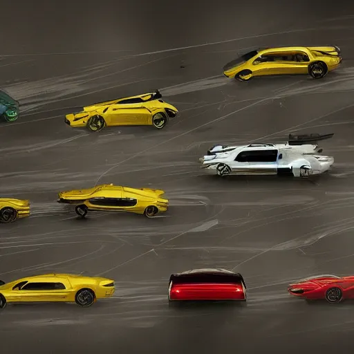 Image similar to car race: center composition, cars portraits, ground view, motherboard forms designed by zaha hadid, sci-fi futuristic ultra realistic photography, shot by Andrei Tarkovsky, keyshot render, octane render, unreal engine 5 lumen, high oiled liquid glossy specularity reflections, ultra detailed, golden hour, dramatic lighting 4k, 8k, 16k in the style ofblade runner 2049 Cyberpunk 2077 ghost in the shell thor 2 marvel film : tilt shift: sharp focus