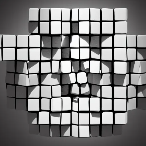 Image similar to menger sponge fractal cube, unreal engine, volumetric lighting, trending on artstation