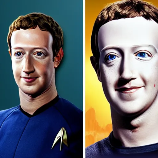 Prompt: mark zuckerberg as brent spiner in star trek