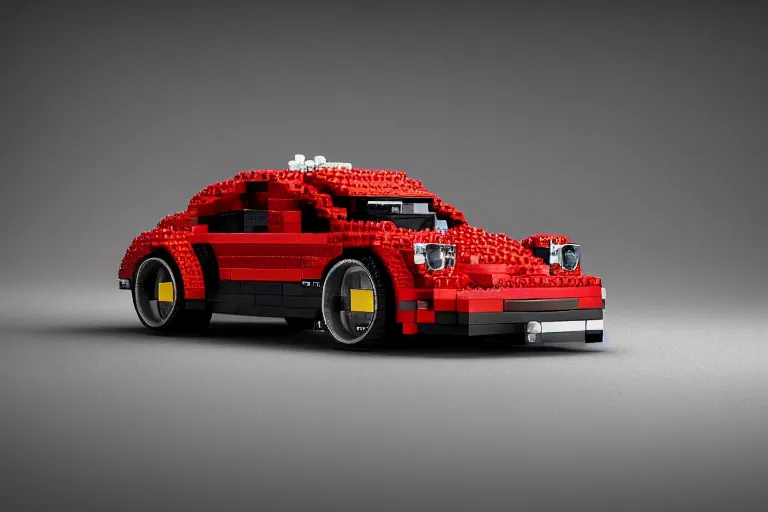 Prompt: Porsche made out of Lego, designed by Apple, octane render, studio light, 35mm,