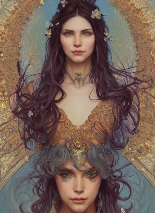 Image similar to a portrait of a woman that is a representation of argentinian culture, buenos aires, fantasy, intricate, highly detailed, digital painting, artstation, concept art, smooth, sharp focus, illustration, art by artgerm and greg rutkowski and alphonse mucha