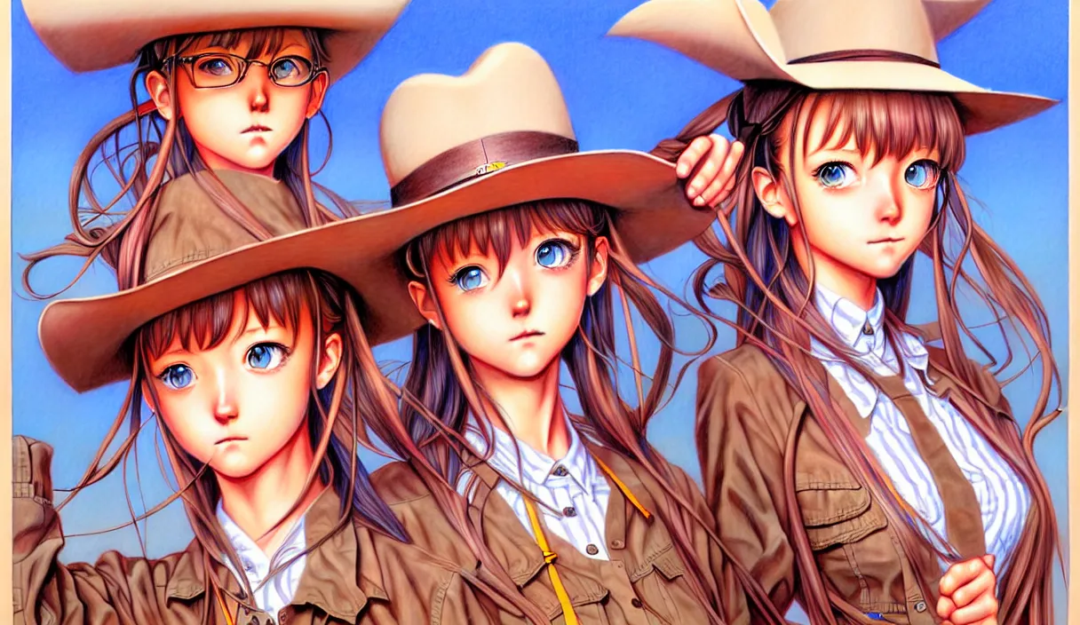 Prompt: richly detailed colored pencil 3D illustration of a western Kansas, art by Range Murata and Artgerm.