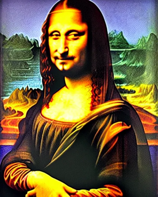 Prompt: Frank Zappa as the Mona Lisa