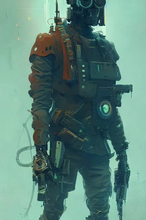 Image similar to soldier from battlefield 1, cyberpunk futuristic neon. decorated with traditional japanese ornaments by ismail inceoglu dragan bibin hans thoma greg rutkowski alexandros pyromallis nekro rene maritte illustrated, perfect face, fine details, realistic shaded, fine - face, pretty face