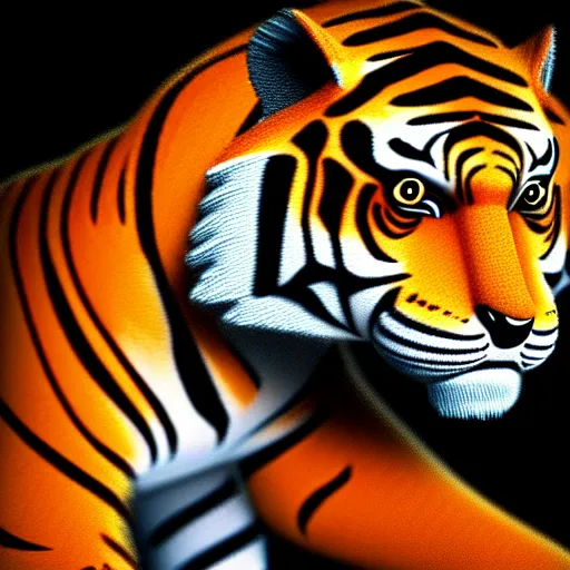 Image similar to anthropomorphic tiger in a black suit, ultra detail, ultra realistic, 8 k