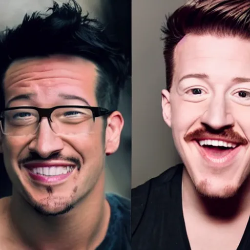 Image similar to a fusion of Markiplier and Macklemore