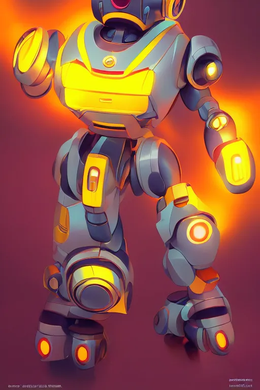 Image similar to metabots medabots medarotto medarot robot minimalist comics, behance hd by jesper ejsing, by rhads, makoto shinkai and lois van baarle, ilya kuvshinov, rossdraws global illumination ray tracing hdr radiating a glowing aura