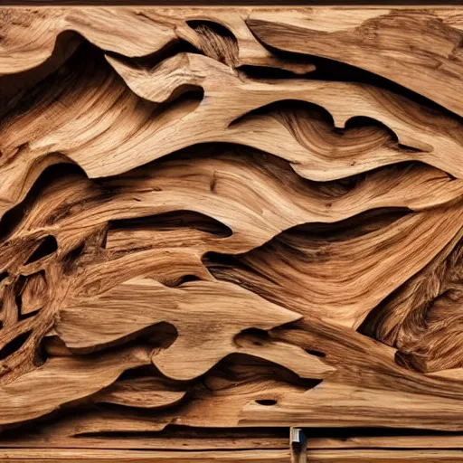 Image similar to a wood masterpiece symbolizing the unknown