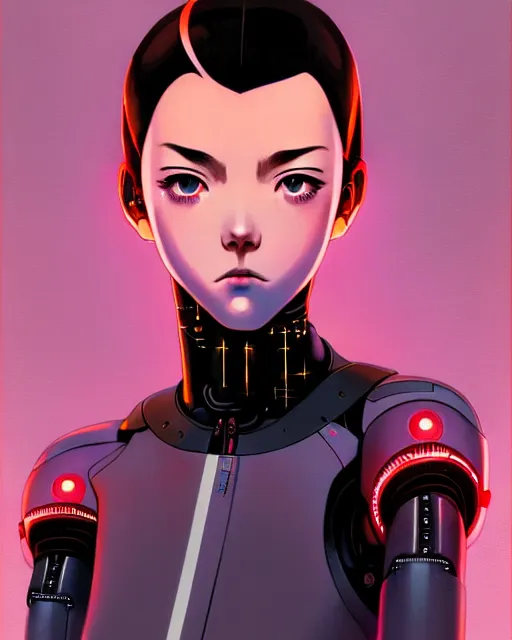 Image similar to girl wearing robotic suit, very anime, fine - face, audrey plaza, realistic shaded perfect face, fine details. anime. realistic shaded lighting poster by ilya kuvshinov katsuhiro otomo ghost - in - the - shell, magali villeneuve, artgerm, jeremy lipkin and michael garmash and rob rey