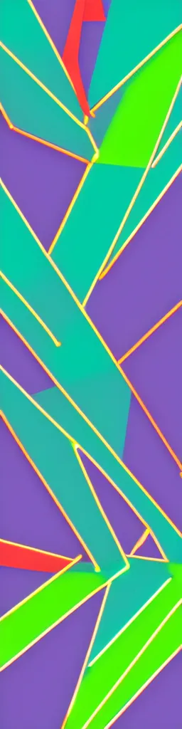 Image similar to neon green pattern, fragmented shapes, triangles, squares, right angles, glowing, sharp edges, straight lines,