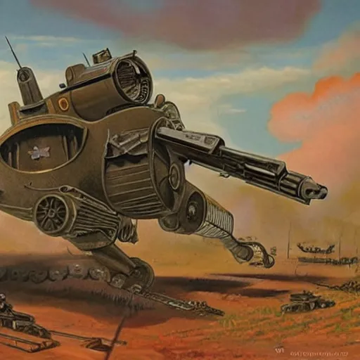 Prompt: soviet mech during ww2