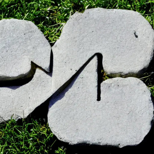 Image similar to letter s in the shape of a stone