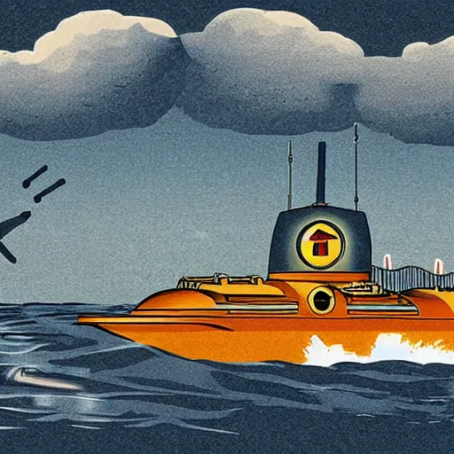 Image similar to illustration of a submarine
