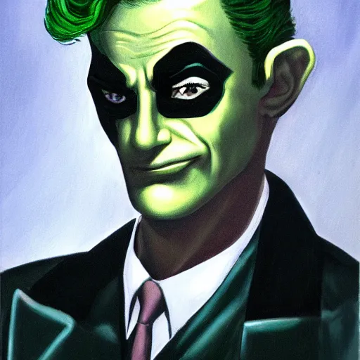 Image similar to portrait of the riddler