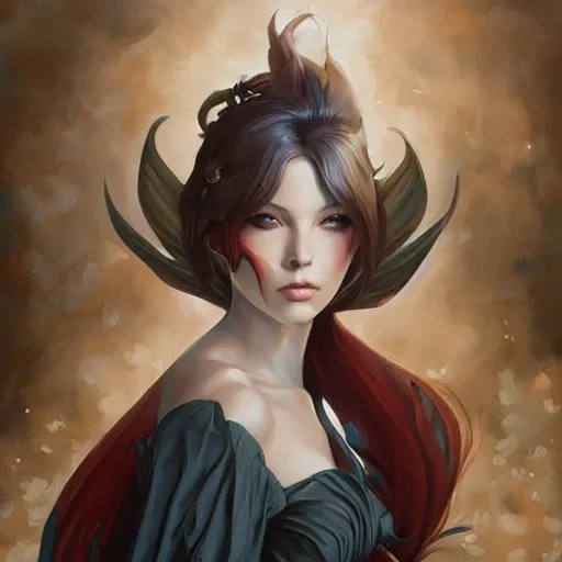 Image similar to a beautiful painting representative of the art style of artgerm and wlop and gerald brom