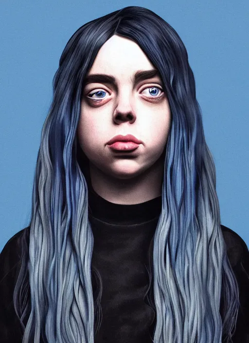 Prompt: Portrait of Billie Eilish in the style of 3D animated movies, Pixar, Dreamworks, 4K